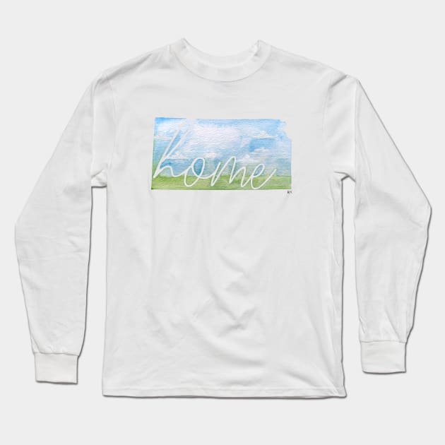 Kansas Home State Long Sleeve T-Shirt by RuthMCreative